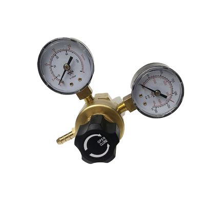 Régulateur de pression de gaz réglable avec matériau de carrosserie en barres de laiton et conception à double tête
