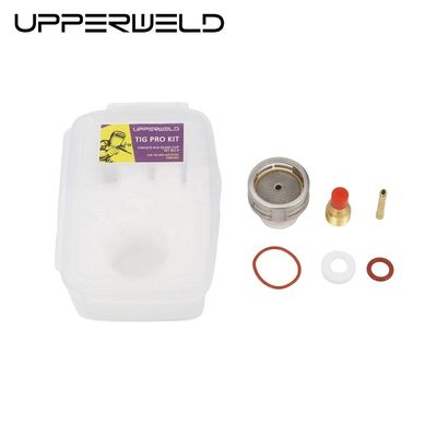 WP9 20 Torche de soudage Kit de tasse en verre Pyrex 16 54NQCN 2.4 mm Lentille à gaz coin de collecte facile
