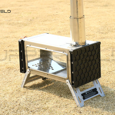Poêle de chauffage extérieur Portable Poêle pliante au charbon de bois 304 en acier inoxydable pour le camping
