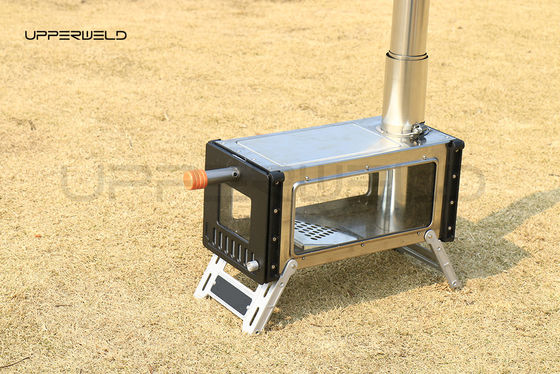 Poêle de chauffage extérieur Portable Poêle pliante au charbon de bois 304 en acier inoxydable pour le camping