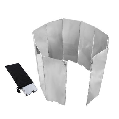 Pare-brise en aluminium Poêle de camping Pare-brise avec sac de transport brûleur de butane léger 290g