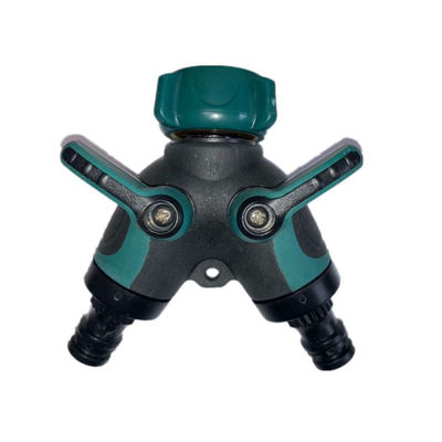 Connecteur de tuyau de jardin en laiton séparateur de robinet avec 2 vannes et 2 laveuses raccords de connexion