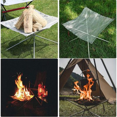 Tabletop Bio Fire Pit Feuille en acier en treillis en acier pour camping arrière-cour et jardin