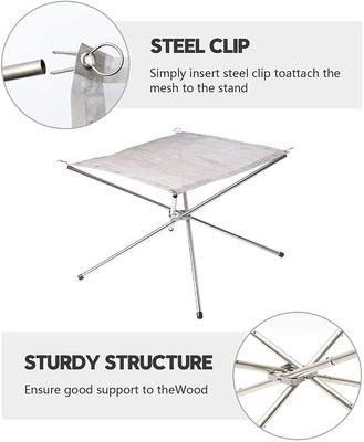 Tabletop Bio Fire Pit Feuille en acier en treillis en acier pour camping arrière-cour et jardin