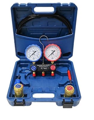 Réfrigérateur de climatiseur de voiture R744 supérieur 80 cm ensemble de jauge de manifold HVAC en cuivre