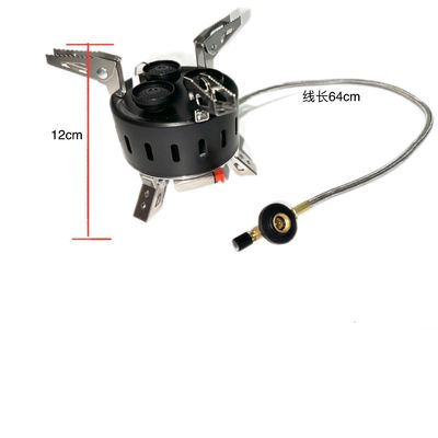Poêle à gaz pour barbecue en plein air avec trois têtes de pulvérisation Mini brûleur de camping pliable portable