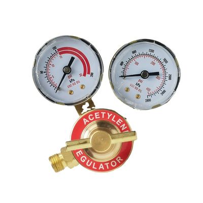 Pression maximale de sortie 10 bar régulateur de gaz à double étage en laiton personnalisable pour le soudage