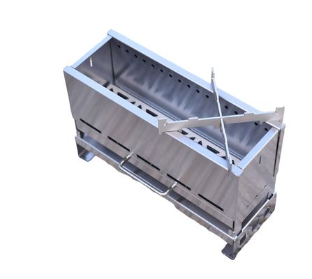 Piston en acier inoxydable brossé Portable 304 Foyer à charbon de bois Poêle à bois pour gril extérieur