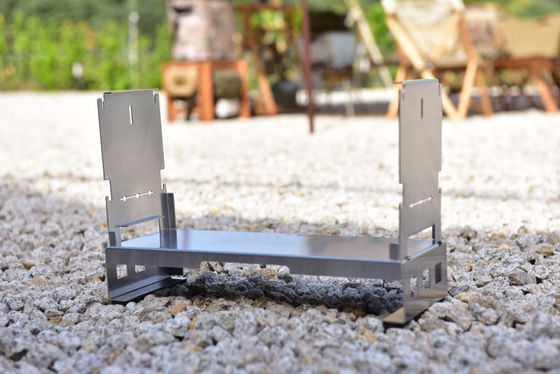 Piston en acier inoxydable brossé Portable 304 Foyer à charbon de bois Poêle à bois pour gril extérieur