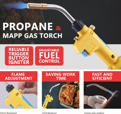 Pièces de cuivre Torche à propane pour soudage et brasage HVAC Trigger démarrage Torche à gaz Mapp