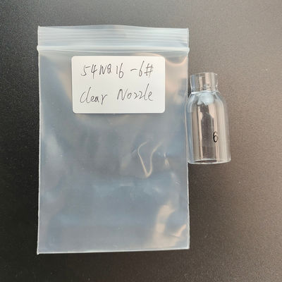 Nozzle de verre transparent et tasses de quartz UPPERWELD 54NQ16-6 pour la précision de la torche de soudage Tig