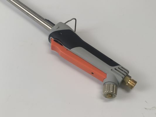 Appuie confortablement sur la lampe de chauffage supérieure MAPP/PROPANE pour une combustion facile et efficace des mauvaises herbes