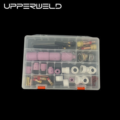 Lentille de soudage OEM 66PCS TIG accessoires Jumbo Buse en céramique Lentille à gaz TIG pièces détachées