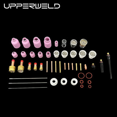 Lentille de soudage OEM 66PCS TIG accessoires Jumbo Buse en céramique Lentille à gaz TIG pièces détachées