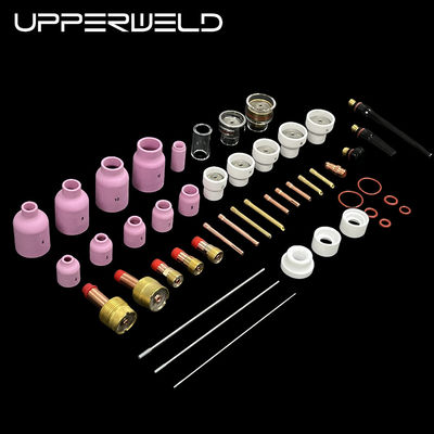 Lentille de soudage OEM 66PCS TIG accessoires Jumbo Buse en céramique Lentille à gaz TIG pièces détachées