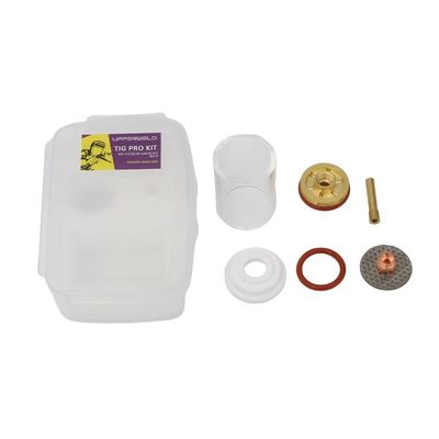 WP17 18 26 Tig Accessoires de lampe de soudage Kit de buse en verre à face droite pour tig