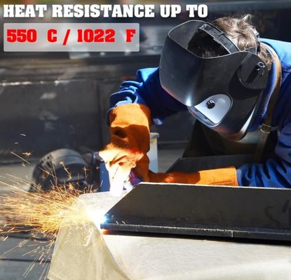 Soudage du travail couverture isolante ignifuge de 6x8 pieds avec gants de protection des mains