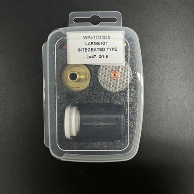 Wp17/18/26 Tig Torch Coupe en verre kits de soudage avec 1 kg haut droit buse en verre 47 mm