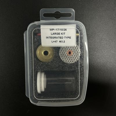 Wp17/18/26 Tig Torch Coupe en verre kits de soudage avec 1 kg haut droit buse en verre 47 mm