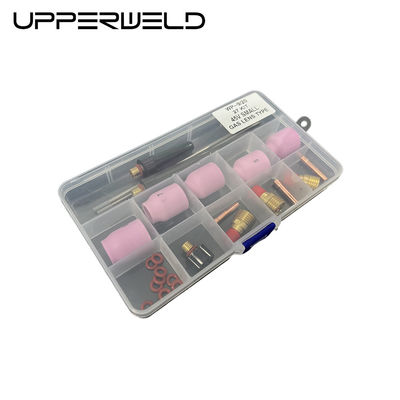 Pink UPPERWELD 27PCS TIG Soudage de la torche accessoires de la série 53N de la buse en céramique TIG pièces détachées comprennent lentilles à gaz