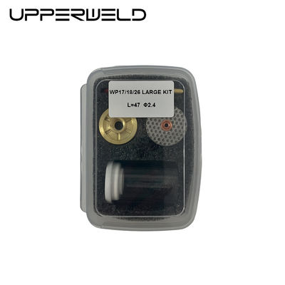 WP-17/18/26 TIG Soudage Torche Pièces détachées Grand kit de buse de quartz et adaptateur de collier