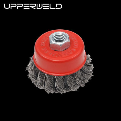Soutien personnalisé 3 pouces brosse à roues en fil de fer tordu pour les consommables de soudage M14 * 75 * 2mm