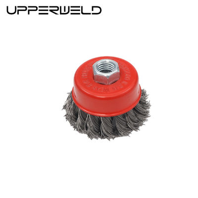 Soutien personnalisé 3 pouces brosse à roues en fil de fer tordu pour les consommables de soudage M14 * 75 * 2mm