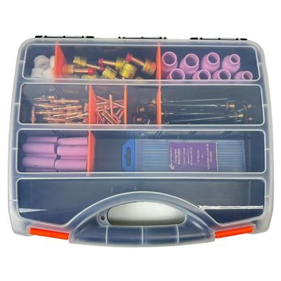 Boîte de rangement pour outils et équipements de soudage TIG/MIG avec organisateur de matériel supérieur de conception