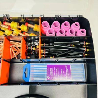 Les accessoires de soudage Les kits de torches à tiges supérieures avec bouclier thermique et corps de collet de grande lentille à gaz