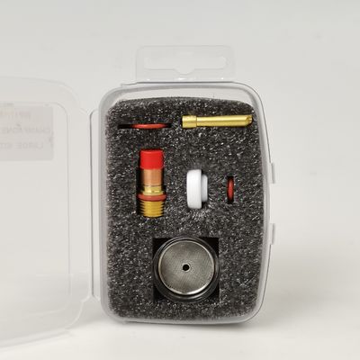 Les consommables pour tasses TIG durables WP17 18 26 TIG Grand kit de buse transparente au champagne avec corps de collet