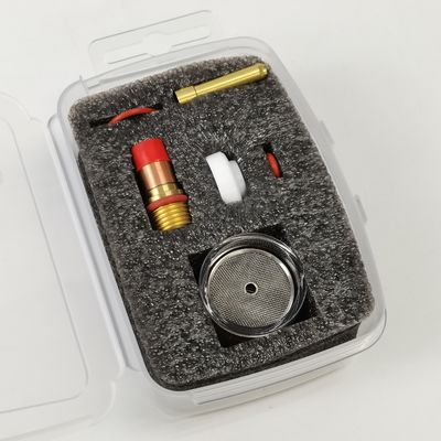 Les consommables pour tasses TIG durables WP17 18 26 TIG Grand kit de buse transparente au champagne avec corps de collet