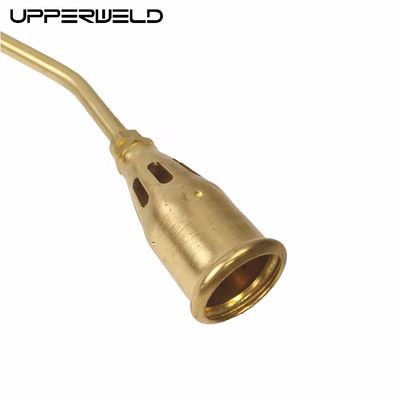Brûleur de mauvaises herbes en laiton supérieur Buse à gaz pour lampe à chauffer en or Brûleur de mauvaises herbes à flamme de propane